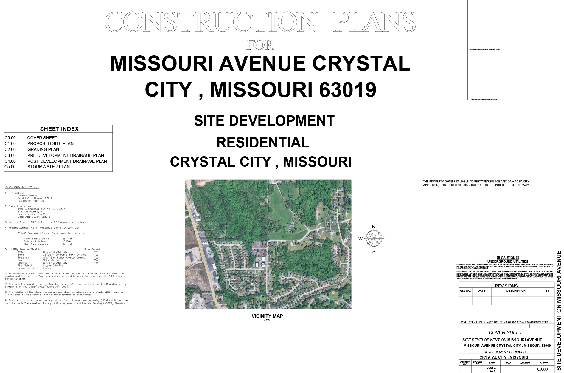 Missouri Avenue Civil Construction Plans – Crystal City, MO